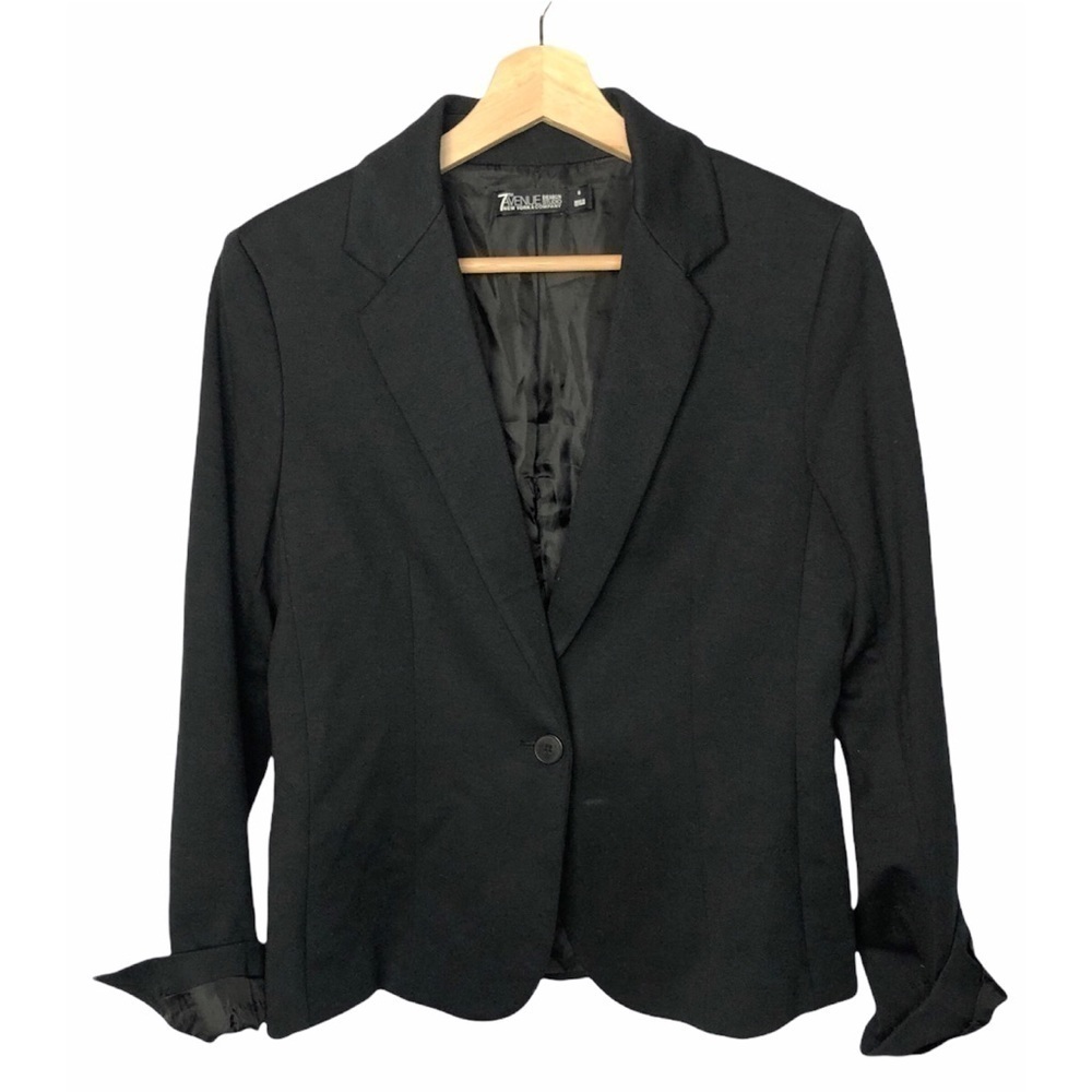 New York & Company‎ Black Single Button Office Blazer 8